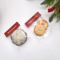 빈티지산타 헤더택 포장 소품 쿠키 라벨 40매
