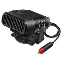 차량용 선풍기 12V24V 2 in 1 휴대용 전기 자동차 히터 난방 냉각 팬 온열 장치 윈드 실드 스노우 디 미스터 서리 제거기 겨울, 1.12v