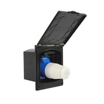 카라반 캠핑카 트레일러 rv 220v-240v 16a 외부 플러시 후크 방수 플러그, 푸른