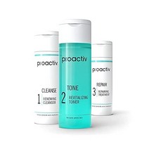 Proactiv 3단계 여드름 치료 과산화 벤조일 세안제 얼굴과 몸을 위한 부위 엑스폴리에이팅 토너 60일 스킨 케어 키트