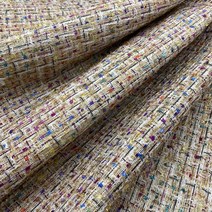 고급 트위드 A원단 5종 (PVC코팅 0.15mm), 재단o (1야드씩 재단됩니다), 아이보리