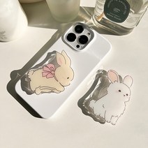 귀여운 토끼 일러스트 계묘년 그립톡, 핑크