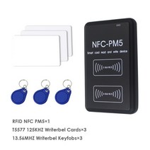 rfid복사기 rfid태그 NFC PM5 IC/ID 듀얼 주파수 복사기 125KHZ 13.56MHZ RFID 리더기 풀 라이터 디코딩 기능 카드, [02] Writer 6keys, 1개