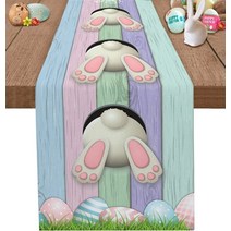 10인용식탁 식탁 다이닝 원목 1인용 식당 카페 라운드 테이블 부활절 장식 2023 버팔로 격자 무늬 버니 에, 03 03_01 150x33cm 59x13inch