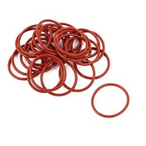 uxcell 30Pcs Red 22mm x 1.5mm Silicone Rubber Gasket O Ring Sealing Ring Heat Resistant, 1