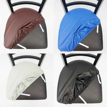 더퍼 식탁 의자커버 4p 가죽의자커버 고탄력 식당 의자 시트 커버, 가죽의자커버 35X35X7 브라운 (4p)