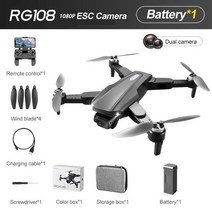 FPV드론 입문용드론 미니드론 2022 RG108 MAX 전문 RC 쿼드콥터 드론 4K hd 카메라 4k 5G FPV 사진, 01 1080P 1B