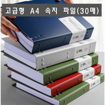 속지화일 고급형 A4 속지 클리어화일 30매, 파란