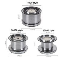 릴종류 수심체크릴 diwa 낚시 릴 회전 릴 조정 가능한 cnc 핸들 라인 스풀 왼쪽 오른쪽 핸들 31 kg max drag 스테인레스 스틸 베어링, 12000 시리즈, 협력사, 실버 스풀1개