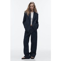 독일 자라 ZARA 더블 브레스티드 오버사이즈 블레이저 - 네이비 블루 100060