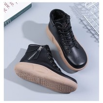 여성 키높이 하이탑 기모 워커부츠 캐주얼 운동화 겨울 발편한 쿠션감 스니커즈