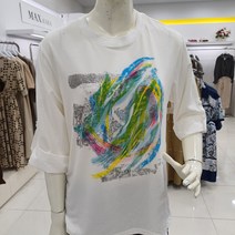 막스카라 가을 프린트 롤업 셔츠