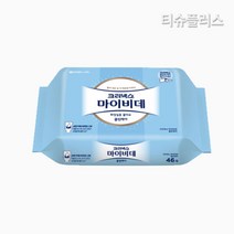 크리넥스 마이비데 화장실용 물티슈 리필형 46매, 3개