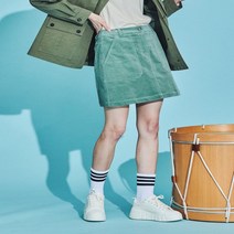 헤지스 그린 코듀로이 면혼방 미니스커트 HSSK1D017E1