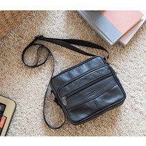 NOM 천연가죽 남성 캐쥬얼 스몰 크로스백 11018 블랙