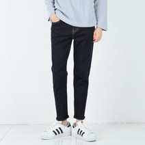 데님공방 남성용 생지 스판청바지 테이퍼드핏 원워싱 데님팬츠