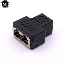 인터넷분배기 랜선분배기 1PCS 케이블 어댑터 커넥터 LAN 이더넷 12 가지 방법 네트워크 분배기 연장 플러, 04 Black