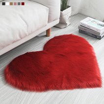 키밍 다용도 하트 장모 발매트 카페트 러그 패드 긴털, 50cmx65cm, 50cmx65cm_브라운