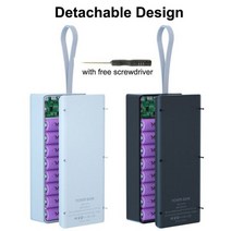 파워뱅크 자작배터리 캠핑용배터리 QC3.0 무선 충전 16*18650 배터리 DIY 보조베터리 듀얼 USB 휴대 전화, 01 Wireless White