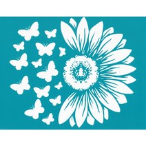 나비 꽃 패턴 자체 접착 실크 스크린 인쇄 스텐실 용품