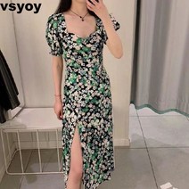 vsyoy 프렌치 플라워 벌룬 원피스