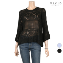 [비비드 시크릿가너] [VIVID SG][VIVID SG] 페미닌 라운드펀핑 니트 VS13