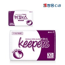 쌍용 키퍼스 성인용기저귀 속기저귀 프리일자형 패드 30매x8팩(240매) 1박스