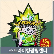 푸들 재미있는 스트라이킹 팝핑캔디 15g 12입 사과맛 간식 (8691985), 기본