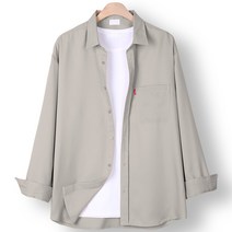 [오버나인] 남자 빅사이즈 링클프리 오버핏 긴팔 셔츠