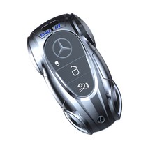 벤츠 키케이스 E클래스 S클래스 GLE클래스 GLB클래스 차키케이스 메탈 차키홀더 차키링 열쇠고리 차량용품 카부레, C타입, 메탈실버