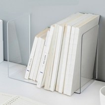 투명 아크릴 북엔드 선반 책장 진열대 인테리어 파티션 칸막이 책 받침대 지지대 거치대
