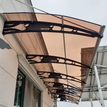 캐노픽스 1500x8100 처마 비막이 가격 시공 자재 브라켓 렉산지붕, 회색틀 그린렉산