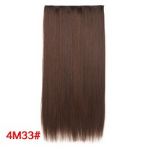 붙임머리 앞머리가발 Alileader 합성 클립 브라운 소프트 자연 5, 01 24 inches, 10 4m33