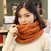 기타 E 3 무지 꽈배기/목도리/겨울머플러/니트, E3 무지 꽈배기-화이트