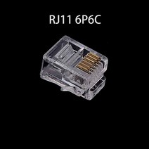 20/50/100 개/몫 rj11 6p2c 전화 인터넷 모듈 형 플러그 잭 커넥터 RJ-11 크리스탈 헤드 금도금 6u, 03 50pcs_01 RJ11 6P2C