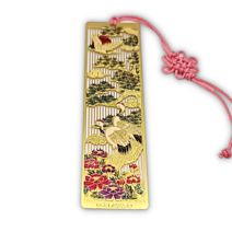 한국민예사 전통 금장 금속 책갈피 북마크 Korean bookmark 74종, 46 송학