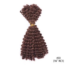 포니테일가발 긴머리가발 여자정수리가발 부분 가발 땋은 머리용 곱슬 머리 씨실 브라질 레미 벌크 크로셰, 없음, 36.30inches - 33 Kinky Curly 1