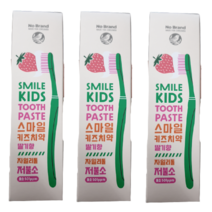 노브랜드 스마일키즈치약 딸기향 100g x 3개 저불소 어린이 TOOTH PASTE, 1개