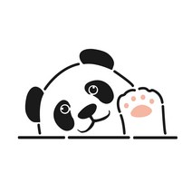 대문닷컴 스텐실 도안(ST-3437) 판다 안녕, 1개