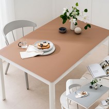 (14colors 11size) 롤로아 100% 방수 가죽 식탁보 테이블보, 120x60cm, 양면-2 (Brown+Gray)