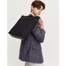 21FW [populet]블랙 가죽배색 토트백 WUBA1F357BK