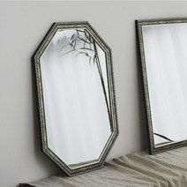 우드박스 체리쉬 사각 팔각 벽거울 ( 골드 비취 )