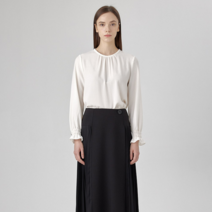 KL KL 셔링 넥 솔리드 블라우스 KWBLMC0500