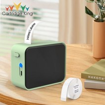 핸드폰 사진출력기 포토프린터 사진 인화기 열 라벨 프린터 미니 휴대용 블루투스 라벨 기계 자체 접착 라벨 스티커 또는 라벨 테이프, 초록