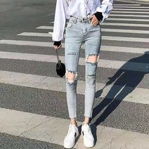 찢어진 청바지 스판 스키니 슬림핏 데님팬츠 [250]