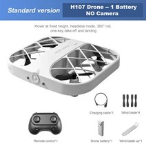 JJRC 4K WiFi 카메라가 장착된 미니 그리드 쿼드콥터 드론 4 채널 헬리콥터 장난감 헤드리스 360도 플립 어린이용 LED RC 장난감 375ea4, 01 White-1B-NoCamera