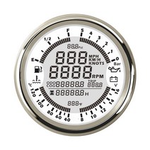 85mm 다기능 게이지 GPS 속도계 타코미터 시간 수온 연료 레벨 5Bar 자동차 차량용 선박 용 10 바 오일 압, 01 12V 5bar-WS