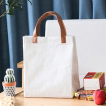 린넨코튼 스냅 세컨 가방 L 아이보리 장바구니 비치 도시락 캐주얼 스냅촬영