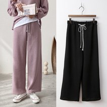 [스위트플러스] 임부복 골지 스판 허리밴드 통 만삭 임산부 바지