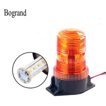중장비 안전등 경고등 사고방지 Bogrand-경고 비콘 라이트 LED 앰버 신호등 스쿨버스 12-36V 안전 스트로, 02 1pc blue, 02 1pc blue